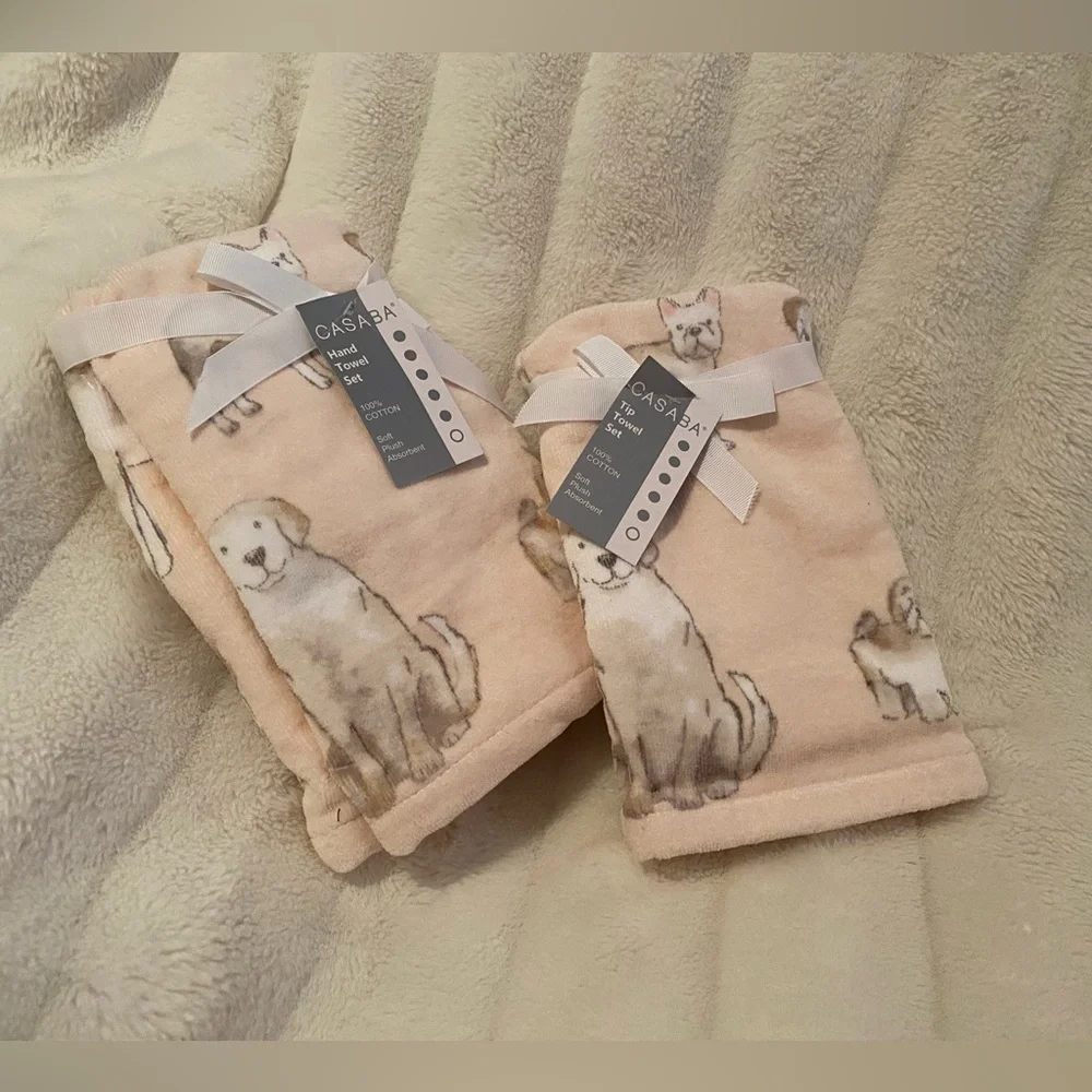New with Tags Puppy Dog Towel Set